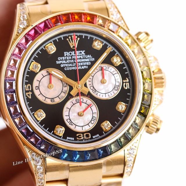 劳力士手表 Rolex全新彩虹圈迪通拿Daytona Rolex高端男士机械表 gjs1174